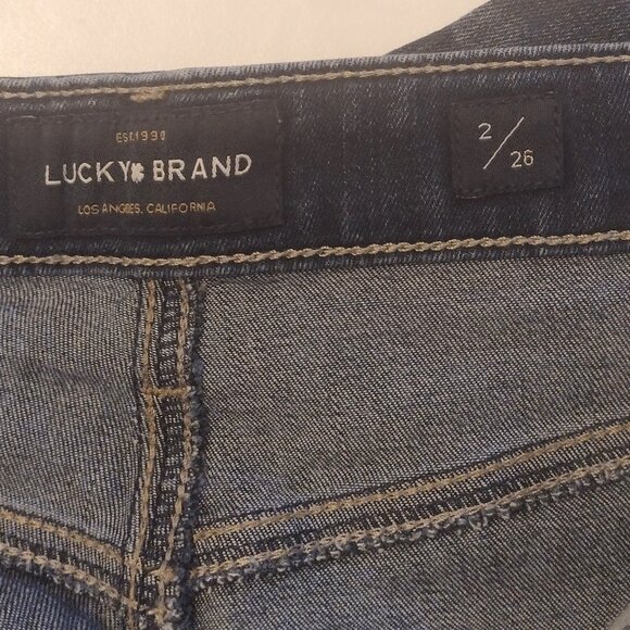 LUCKY BRAND SKINNY JEANS 2/26 DARK DENIM WASH - Picture 4 of 7